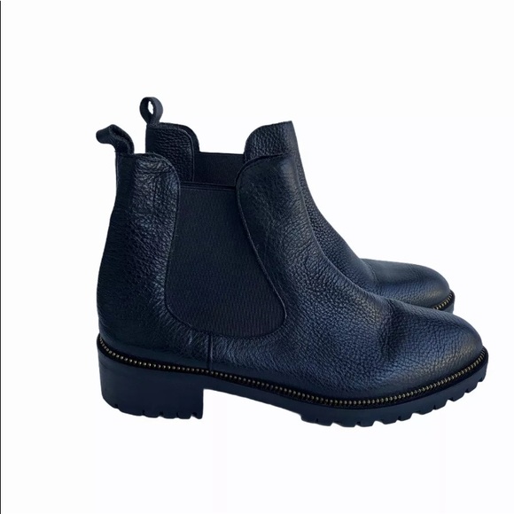 Fabianelli Sz 8 Blk Italian Leather Chelsea Boots - Picture 1 of 9